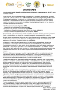 Comunicado de la Mesa Gremial Apícola sobre el rechazo a la implementación del DTe para material melario.